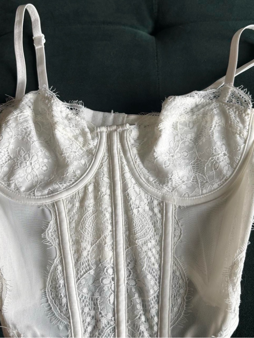 Elegant White Lace Corset